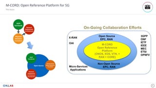 36
M-CORD: Open Reference Platform for 5G
The Vision
 