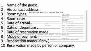 Reservation of room over phone call... | PPTX