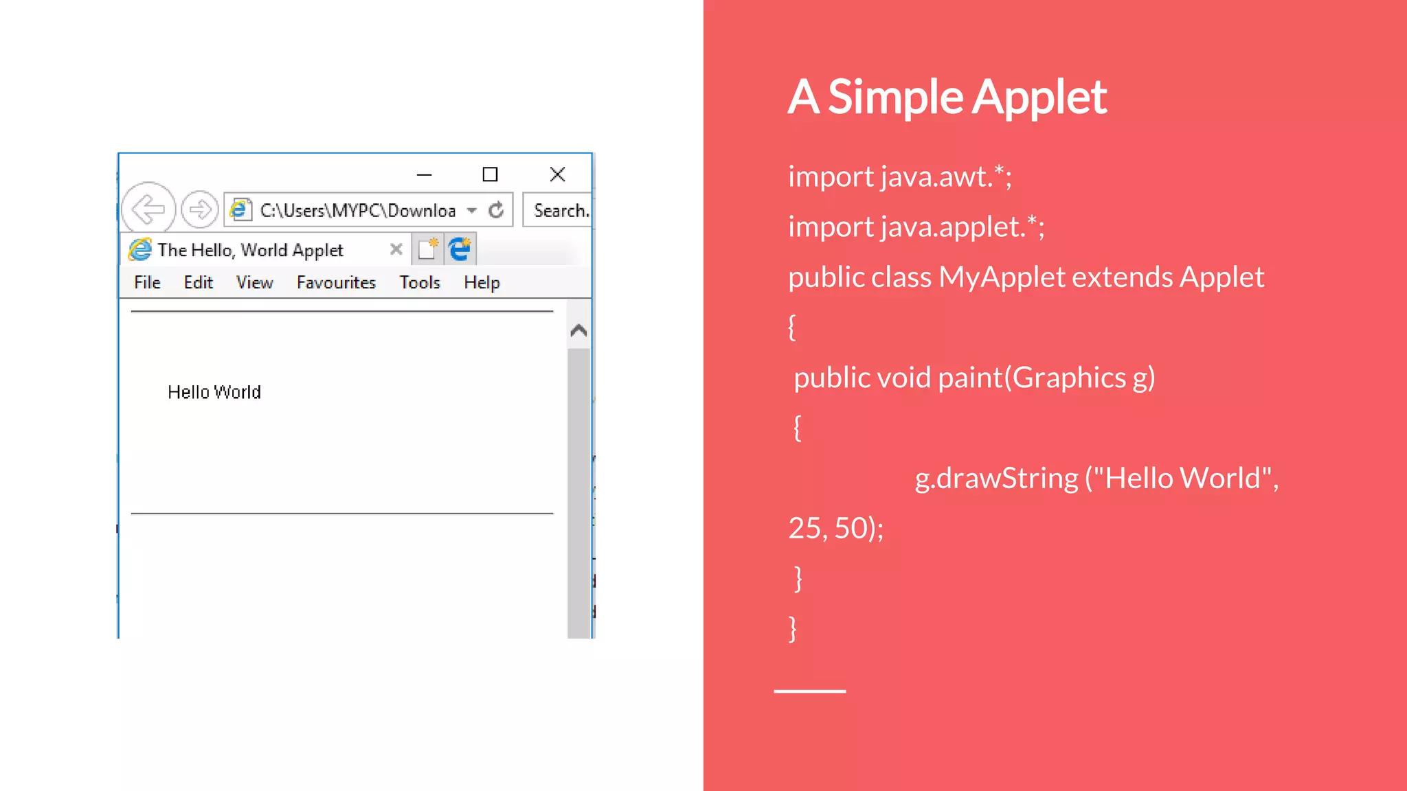 Applets in Java | PPT