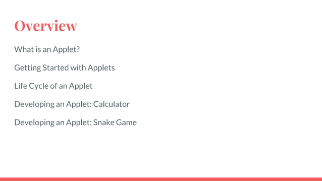Applets in Java | PPTX
