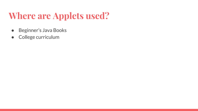 Applets in Java | PPTX