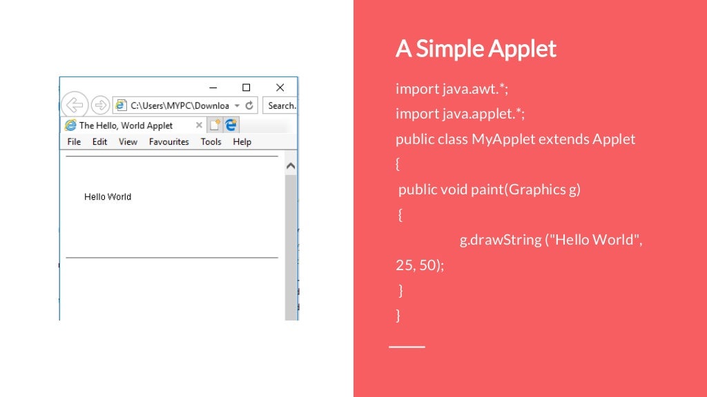 Applets in Java