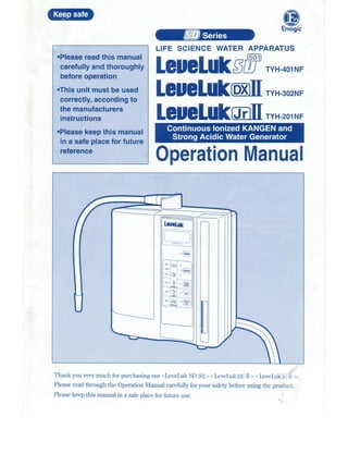 Enagic Kangen SD-501 User Manual