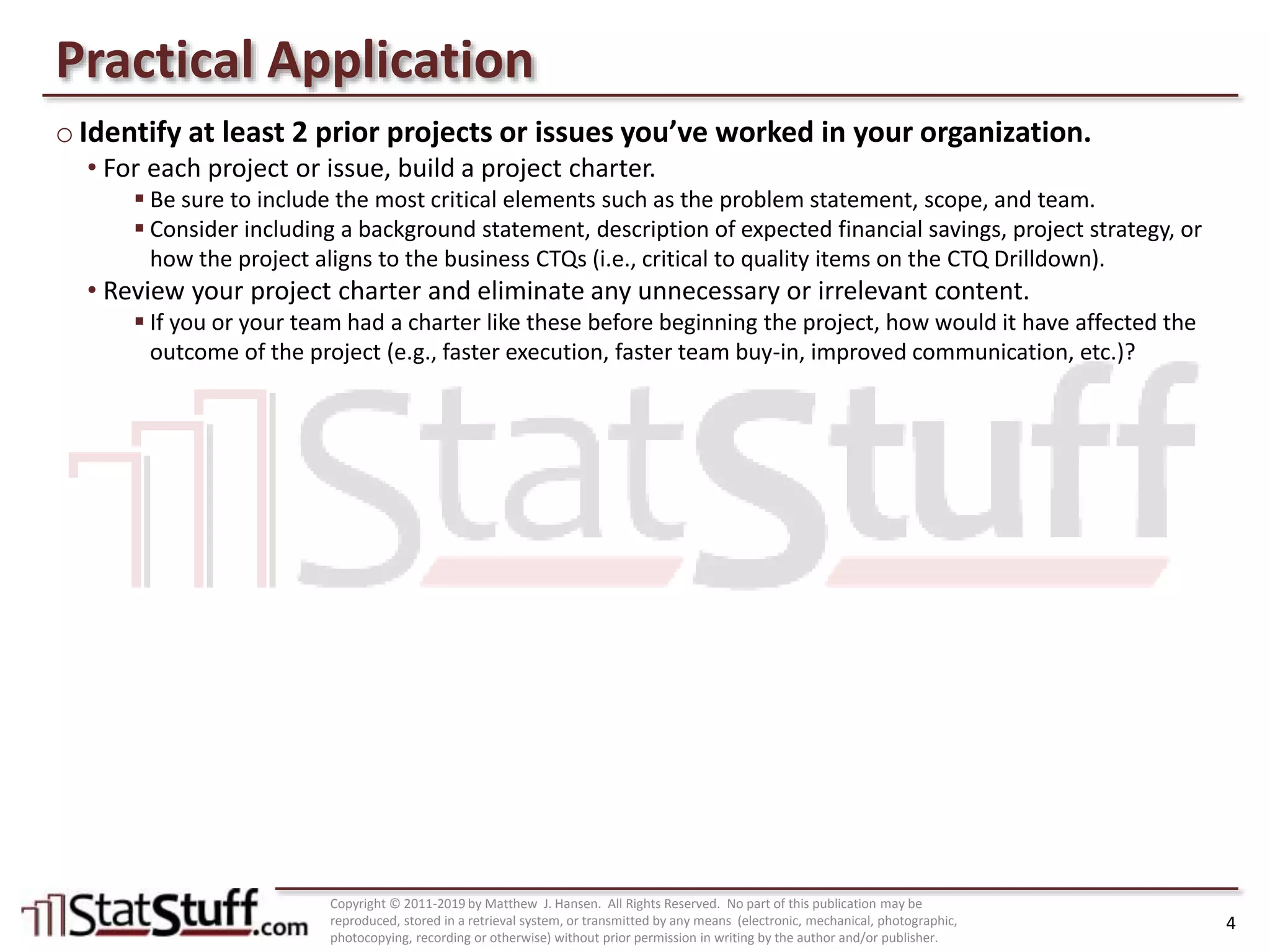 Building a Project Charter with Matt Hansen at StatStuff
