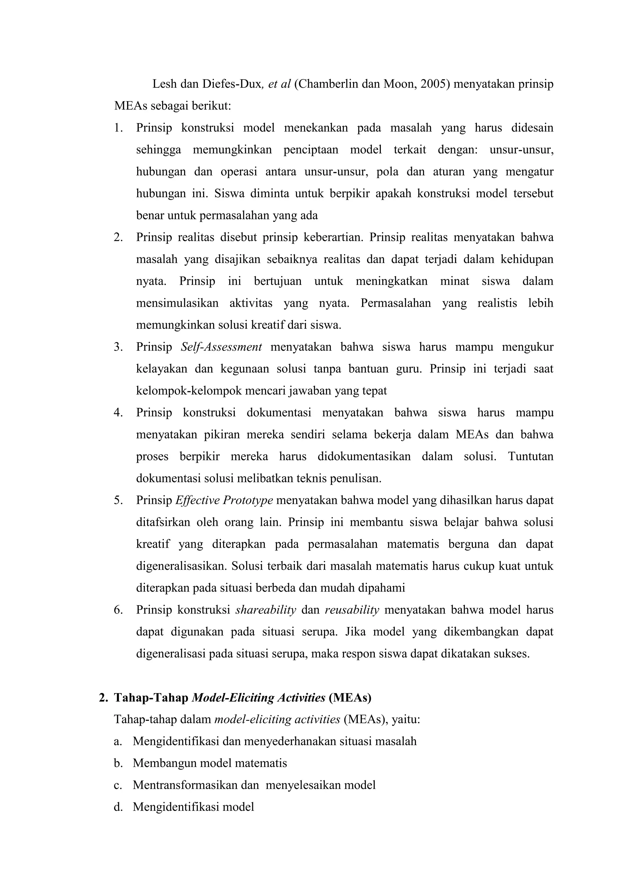 Model Eliciting Activities (MEAs) | PDF