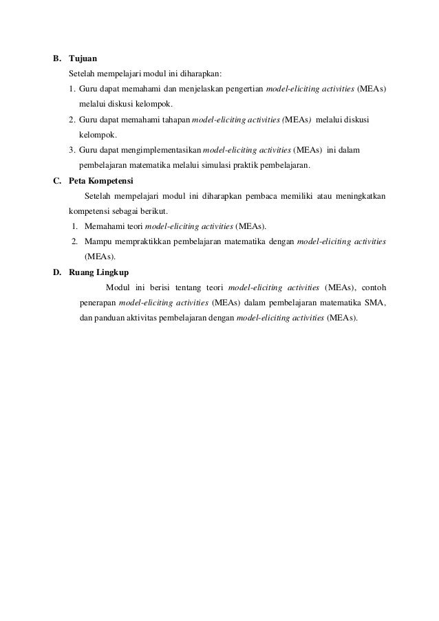 Model Eliciting Activities (MEAs)
