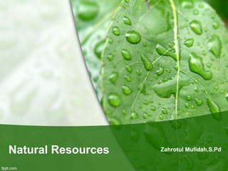 Natural Resources Zahrotul Mufidah,S.Pd
 