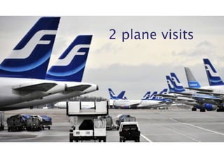 2 plane visits 
 