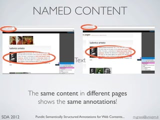 NAMED CONTENT



                                        Text




           The same content in different pages
         ...