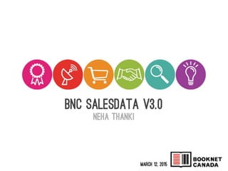 march 12, 2015
BNc Salesdata v3.0 
Neha Thanki
 