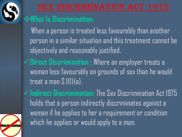 Sex Discrimination Act 1974 