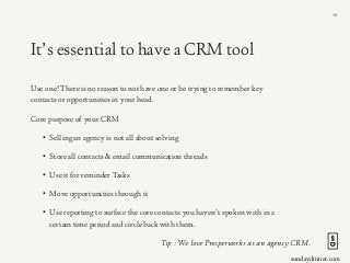 sundaydinner.com
It’s essential to have a CRM tool
Use one! There is no reason to not have one or be trying to remember ke...
