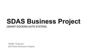 SDAS Business Project
(SMART DOCKING AUTO SYSTEM)

TEAM “Chesam”
2013 New Business Project

 
