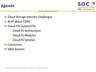 Cloud File System and Cloud Data Management Interface (CDMI) | PDF