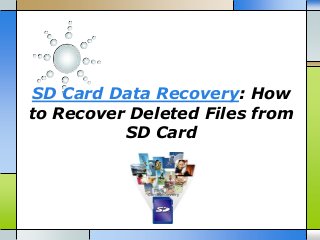 SD Card Data Recovery: How
to Recover Deleted Files from
SD Card

 