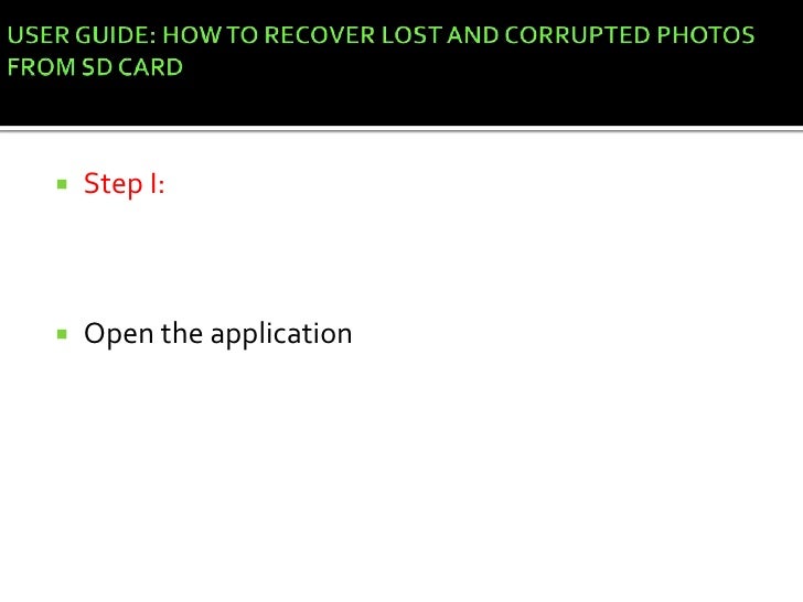 recover lost photos from sd card