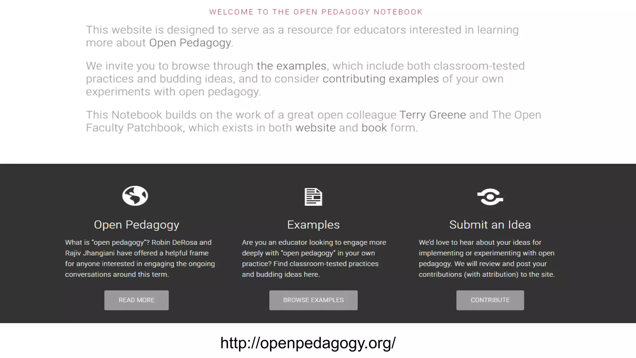 http://openpedagogy.org/
 
