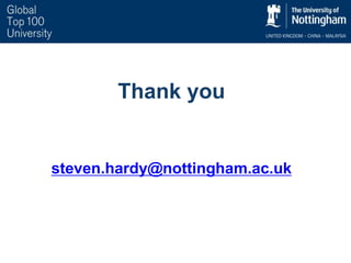 Thank you
steven.hardy@nottingham.ac.uk
 