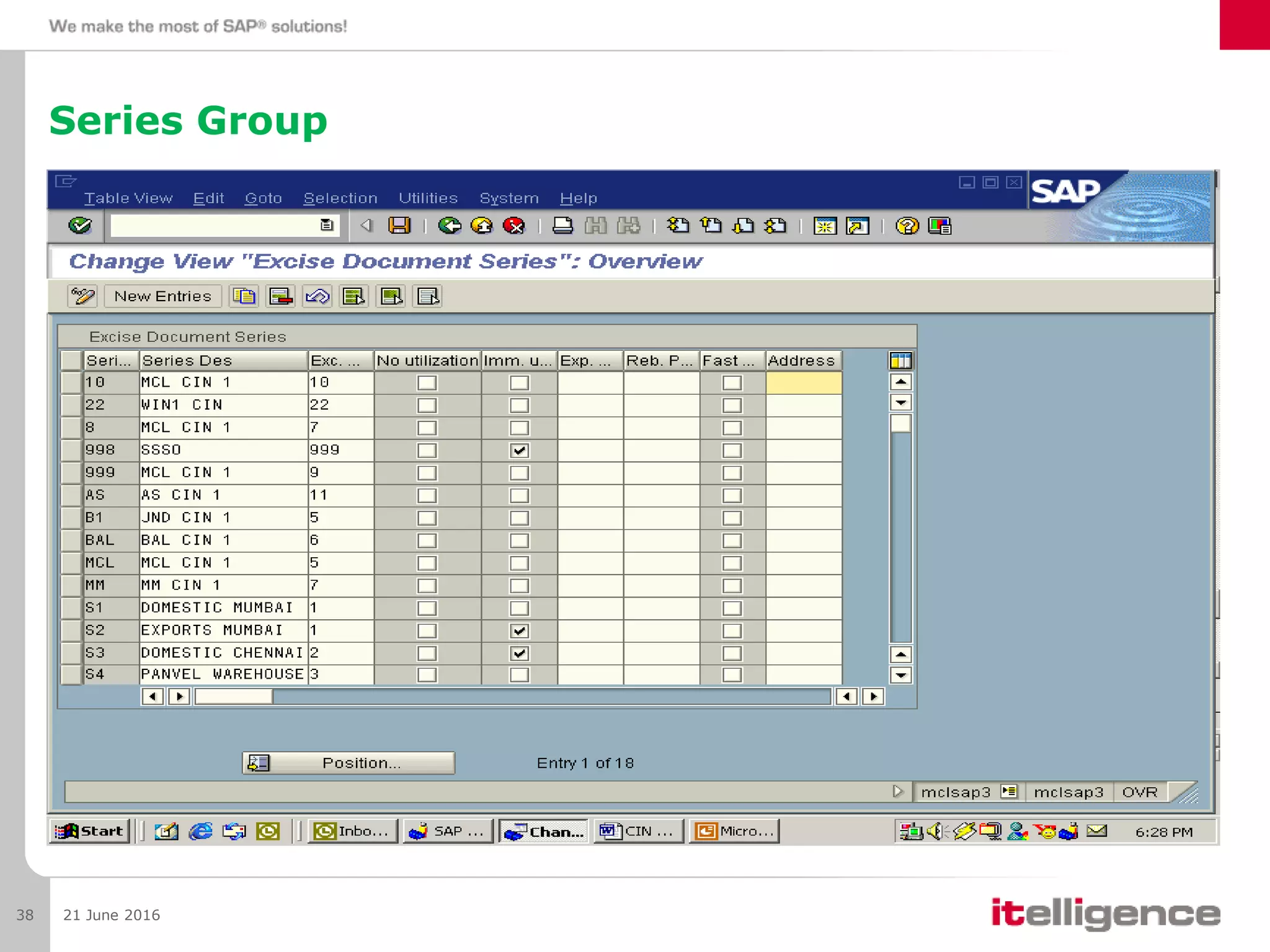 Series Group
21 June 201638
 