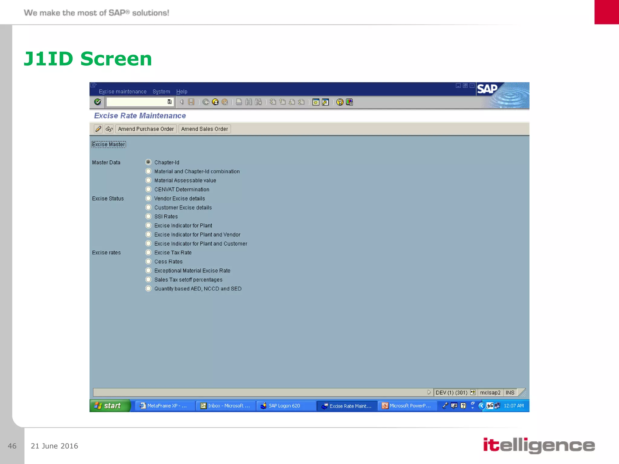 J1ID Screen
21 June 201646
 