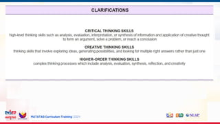 MATATAG Curriculum Training | 2024
 