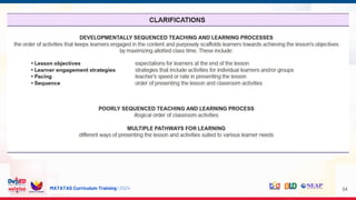 MATATAG Curriculum Training | 2024 54
 