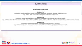 MATATAG Curriculum Training | 2024 60
 