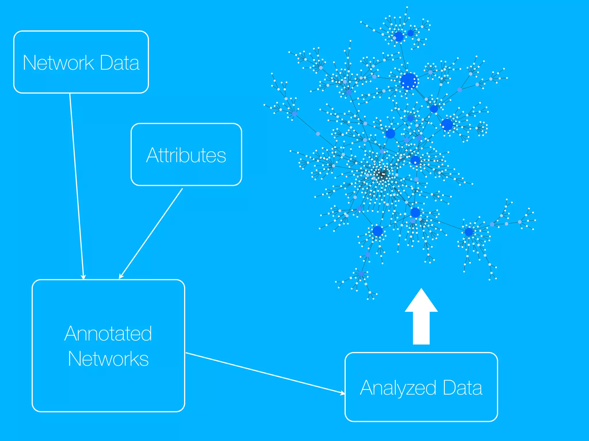 Network Data
Annotated
Networks
Attributes
Analyzed Data
 