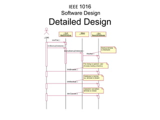 IEEE  1016  Software Design Detailed Design 