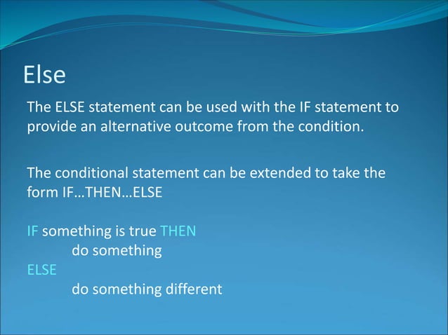 SDD Conditional Statements | PPT