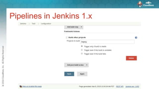 Pipelines in Jenkins 1.x
 