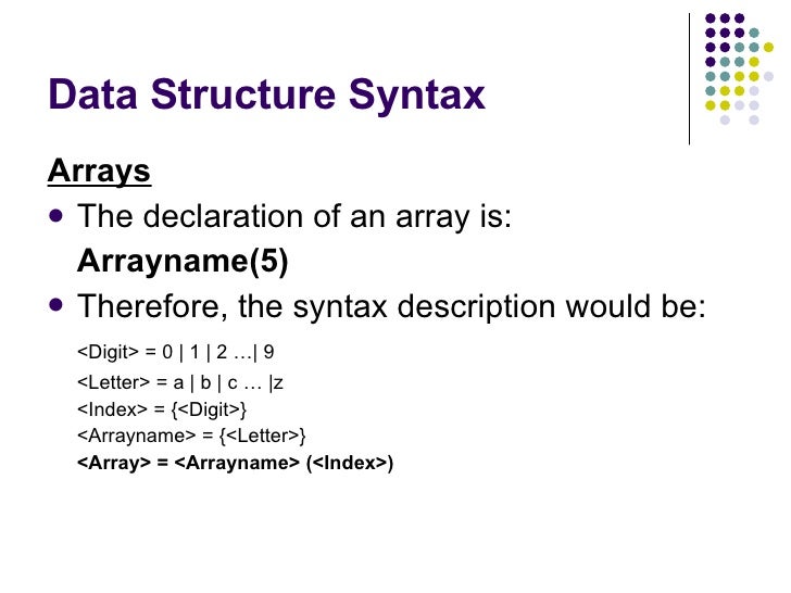 Sdd Syntax Descriptions