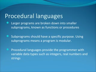 SD & D Types of programming language | PPT