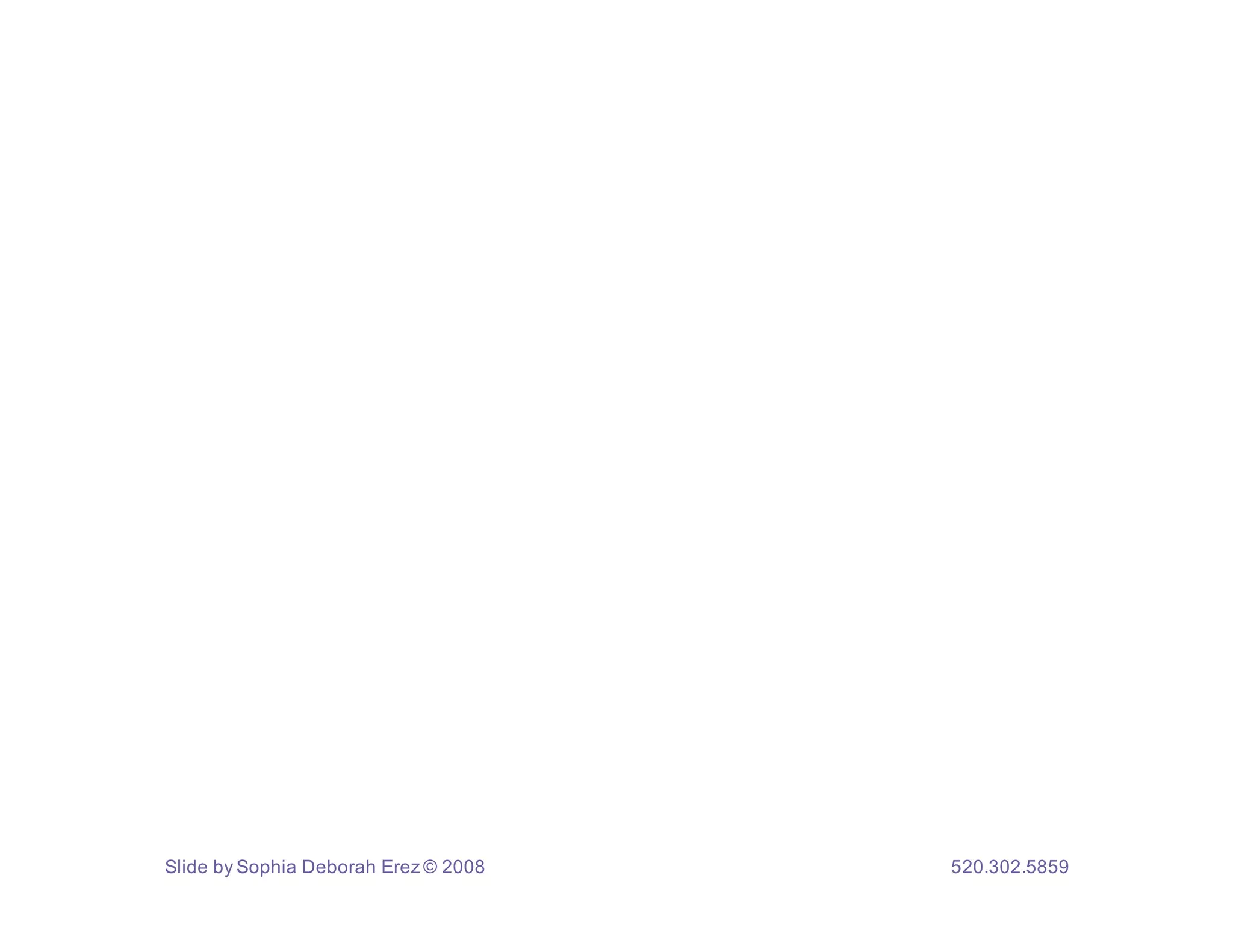 Slide by Sophia Deborah Erez © 2008   520.302.5859
 