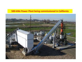 500-kWe Power Plant being commissioned in California
 