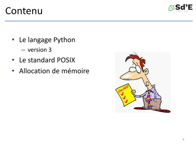SdE 2: Le langage Python, Allocation de memoire | PPT