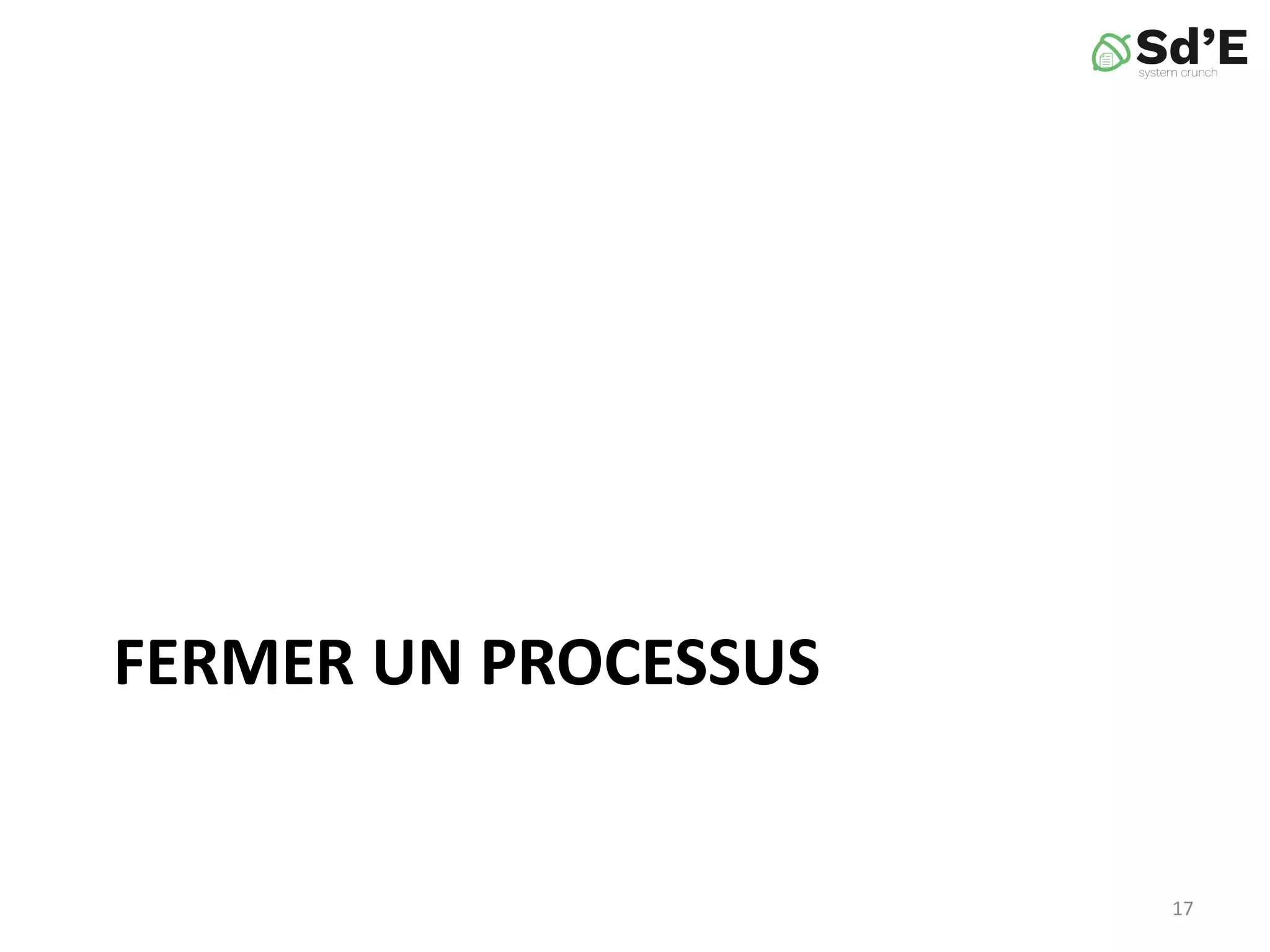 FERMER UN PROCESSUS
17
 
