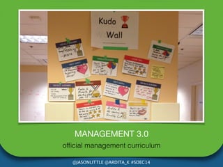 MANAGEMENT 3.0 
official management curriculum 
@JASONLITTLE @ARDITA_K #SDEC14 
 