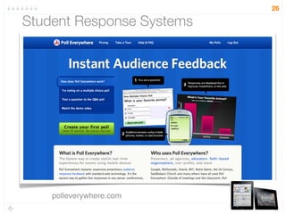 Student Response Systems
polleverywhere.com
26
 