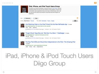 iPad, iPhone & iPod Touch Users
Diigo Group
82
 