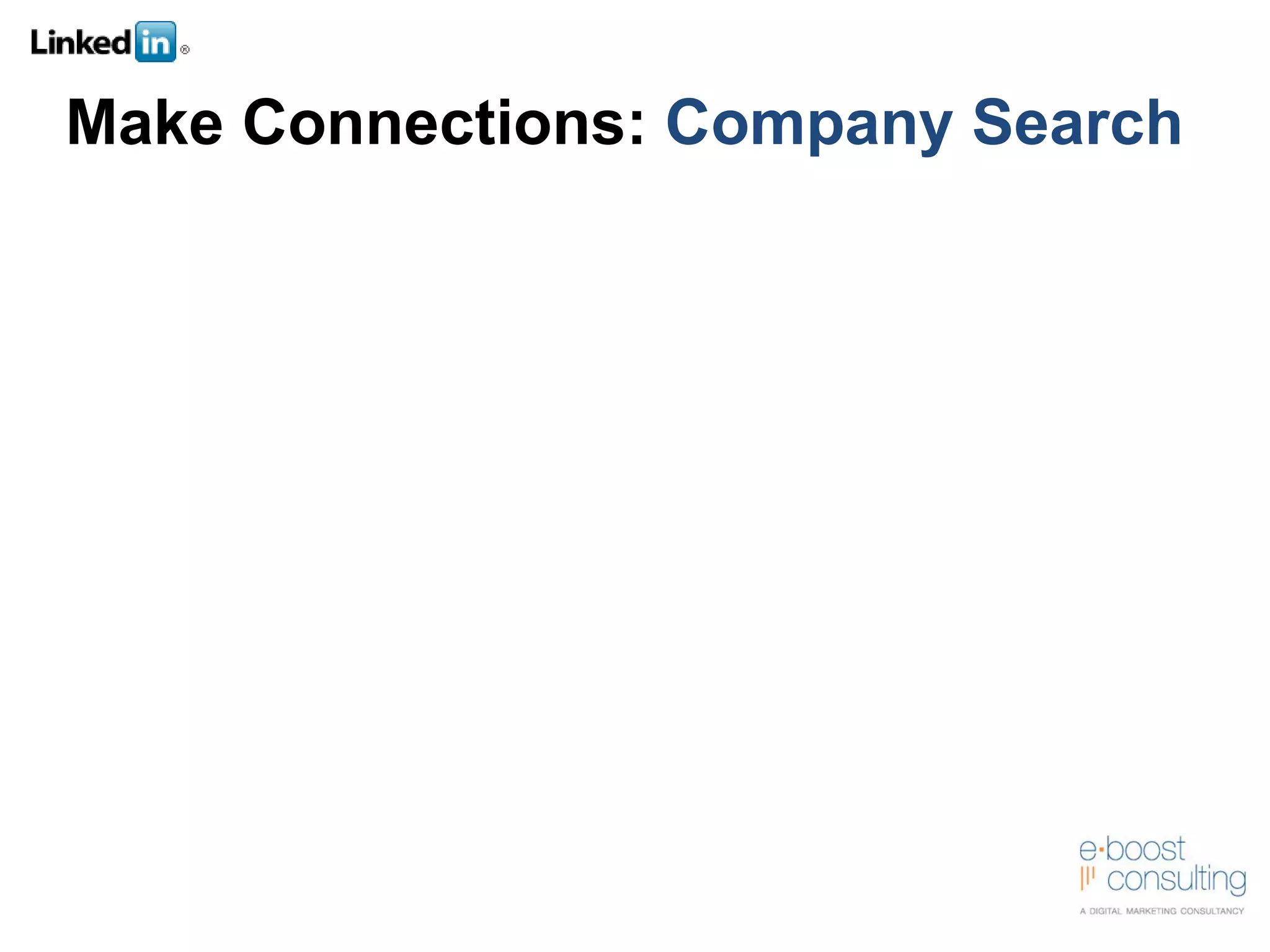 Make Connections:  Company Search 