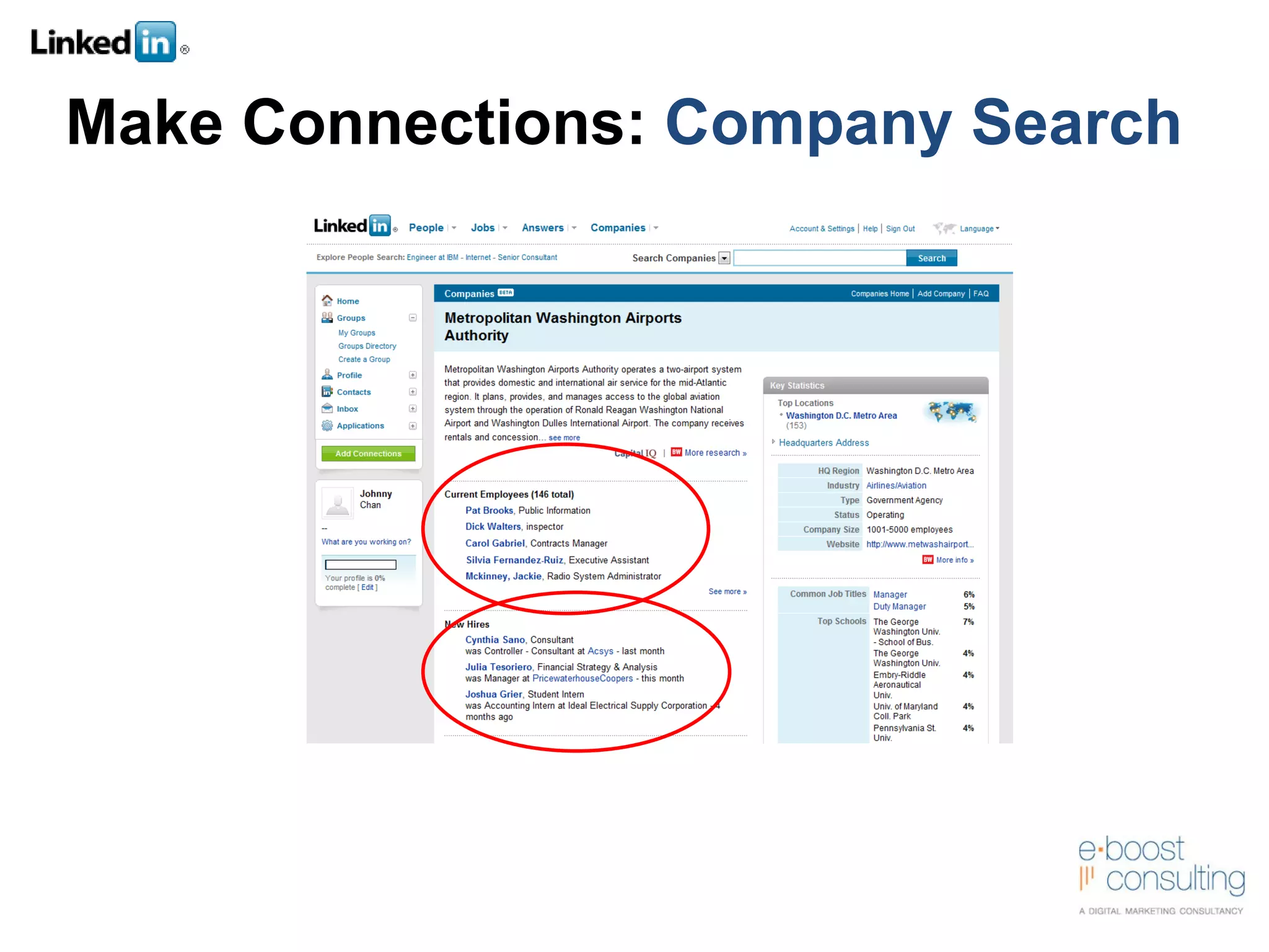 Make Connections:  Company Search 