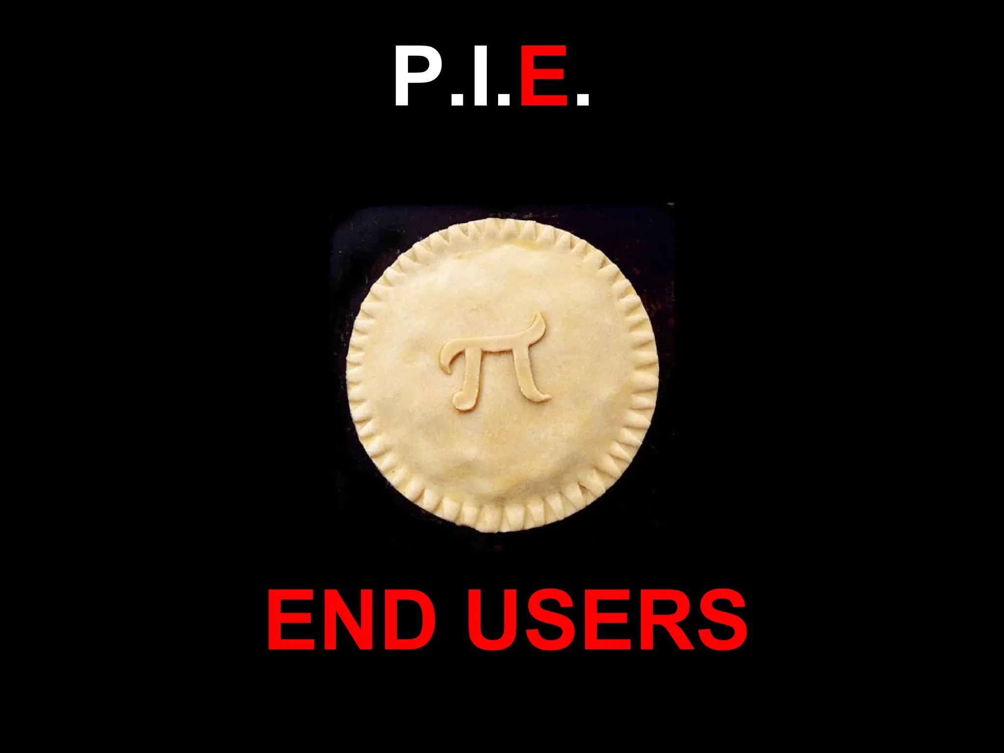 P.I. E . END USERS 