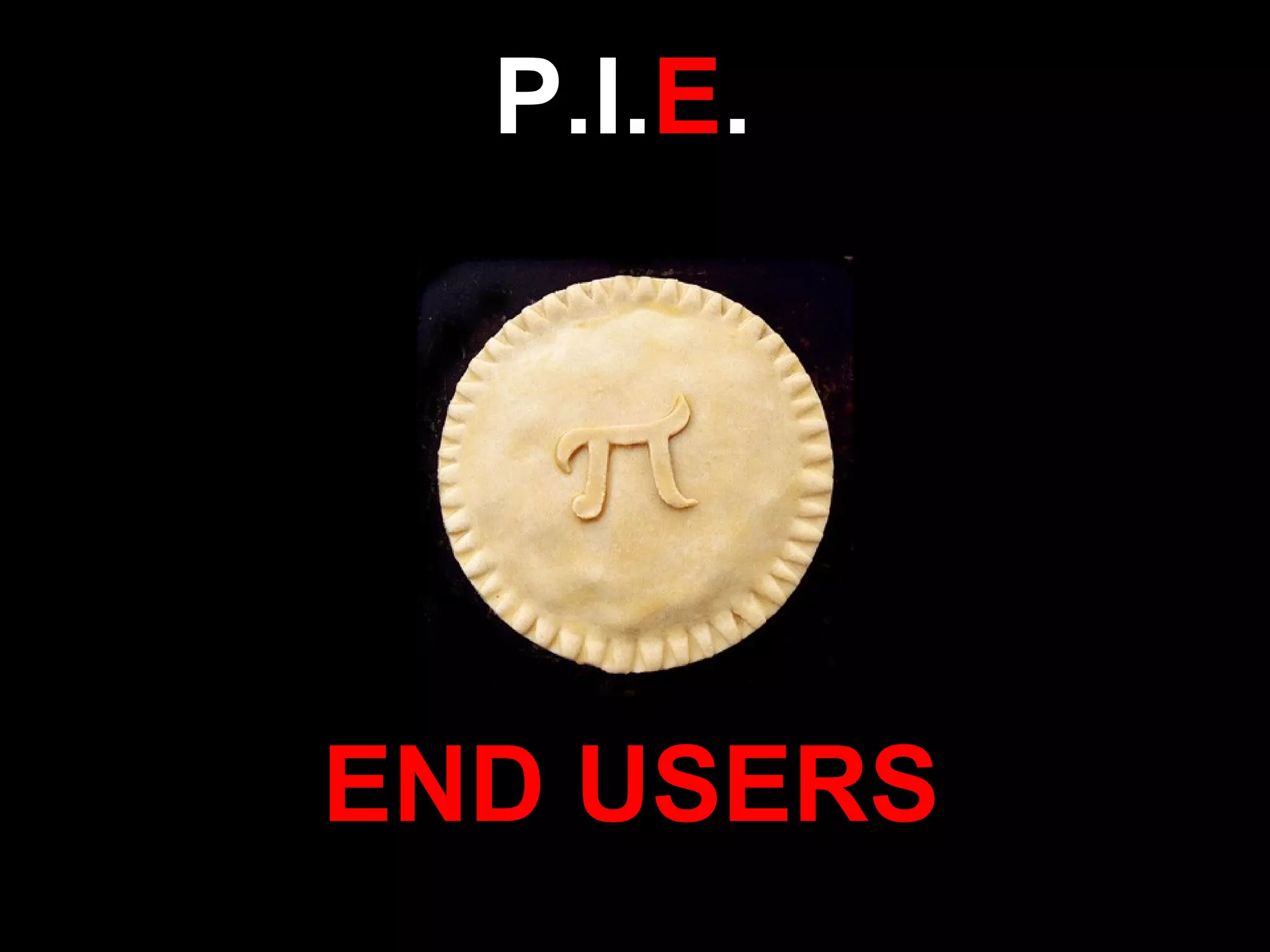 P.I. E . END USERS 