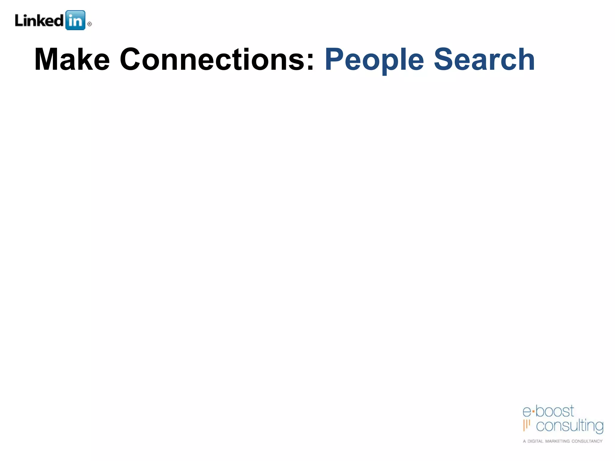 Make Connections:  People Search 