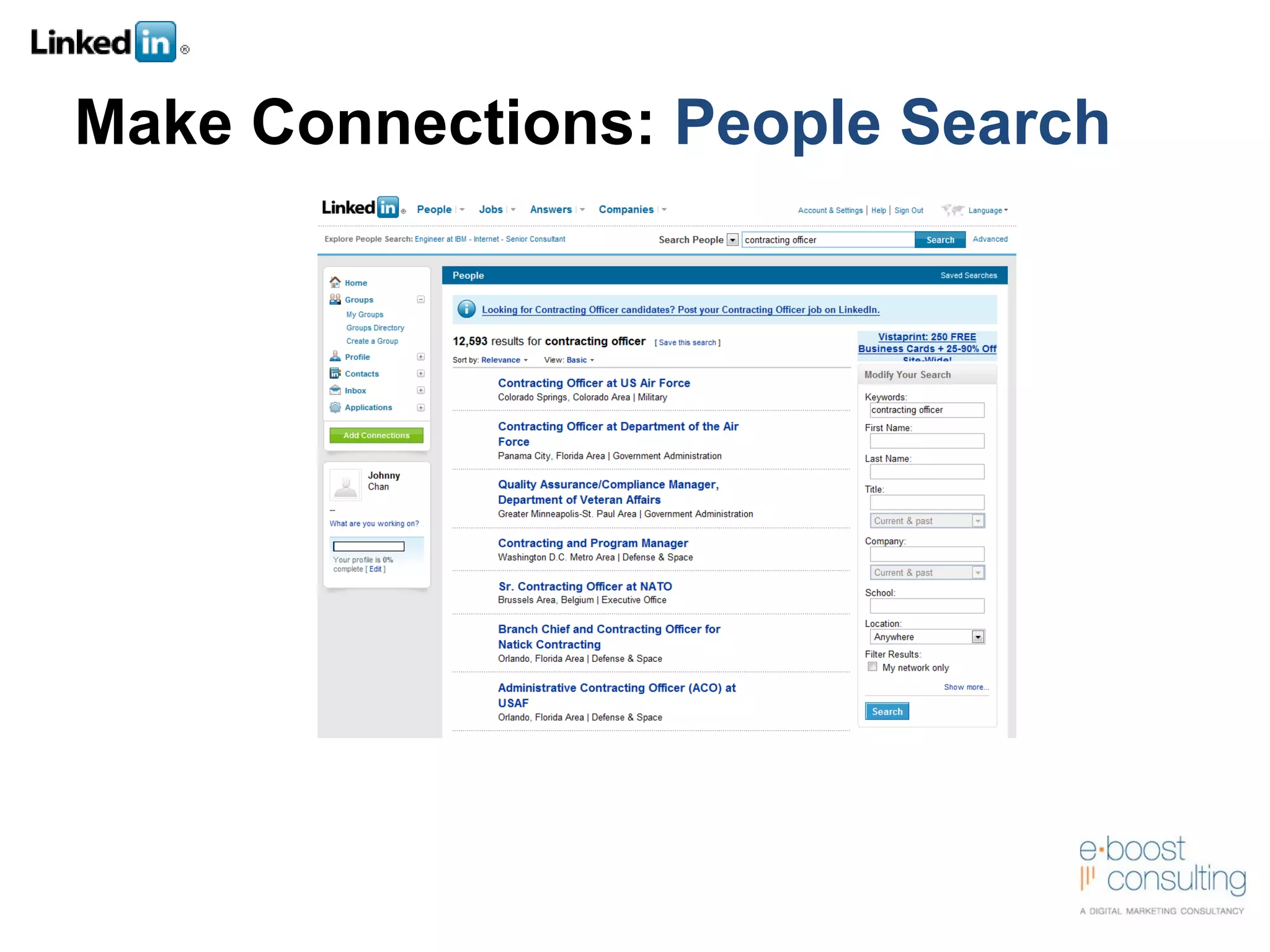 Make Connections:  People Search 