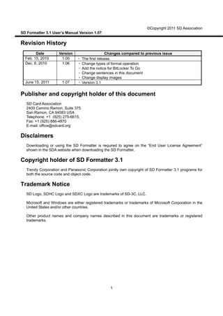 Sd formatter 3.1e (1) | PDF