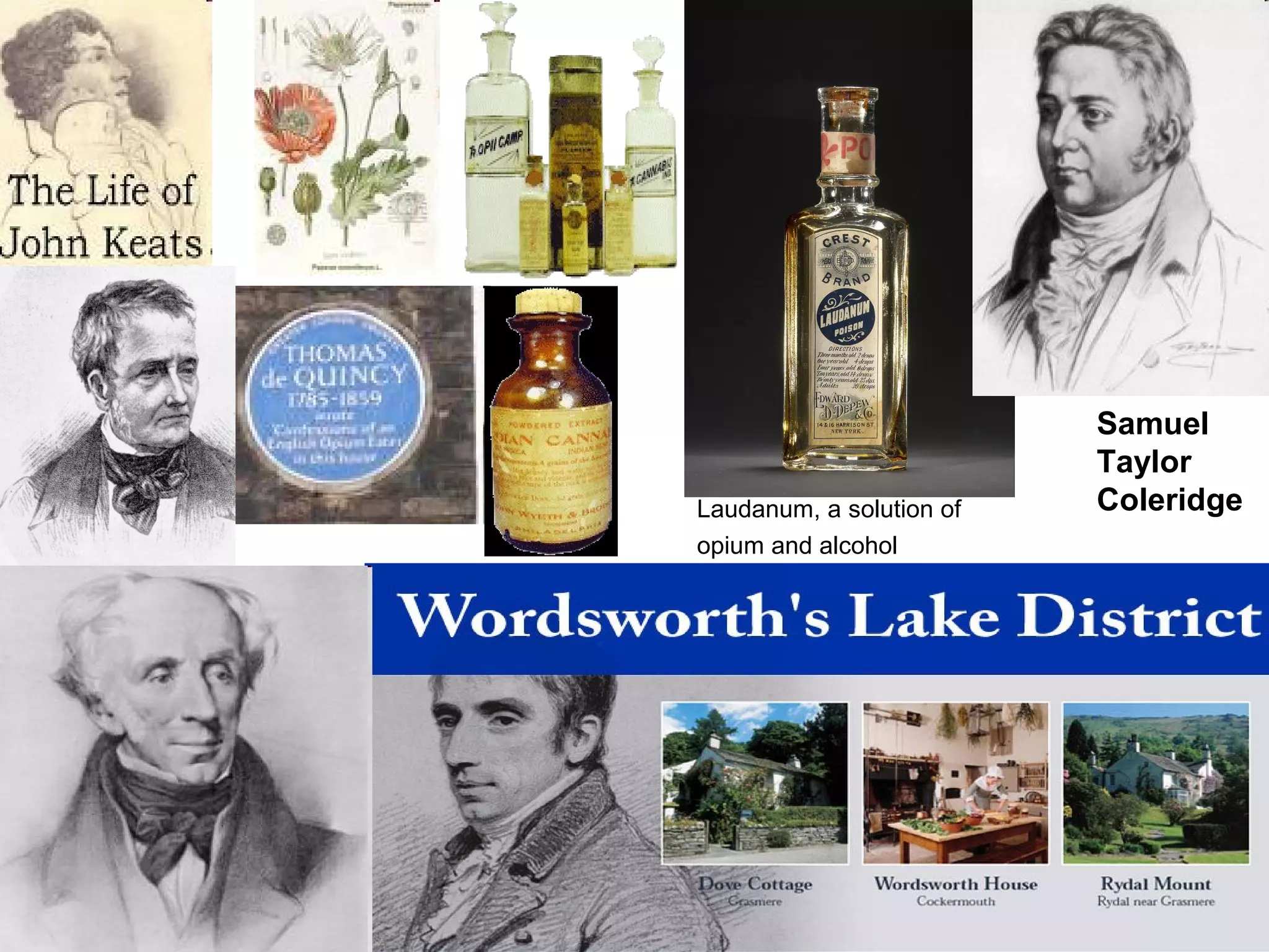 Samuel
                                                      Taylor
                            Laudanum, a solution of   Coleridge
                            opium and alcohol




Copyright © Buchanan 2008
 