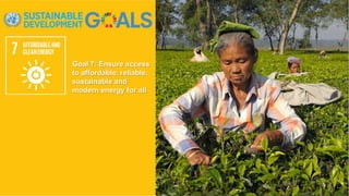 Goal 7: Ensure access
to affordable, reliable,
sustainable and
modern energy for all
 