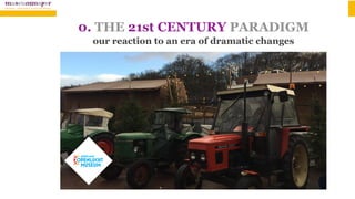 0. THE 21st CENTURY PARADIGM 
our reaction to an era of dramatic changes
 